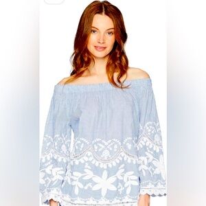 I-Blanknyc top in blue and white. Excellent condition size large L